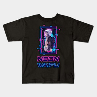 Cyber Futuristic Girl - Anime Shirt Kids T-Shirt